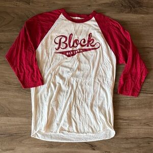 Omaha Screen Company Block Sixteen Raglan 3/4 Sleeve Shirt